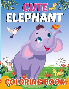 Cover Cute Elephant Coloring Book for Kids