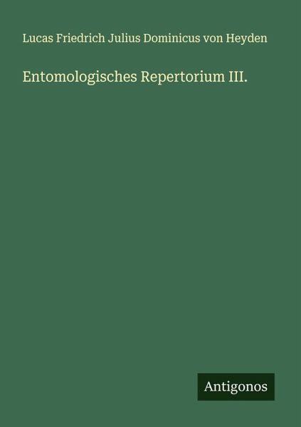 Entomologisches Repertorium III.