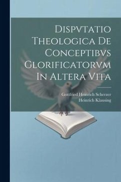 Dispvtatio Theologica De Conceptibvs Glorificatorvm In Altera Vita - Klausing, Heinrich