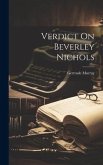 Verdict On Beverley Nichols