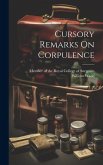 Cursory Remarks On Corpulence Cursory Remarks On Corpulence