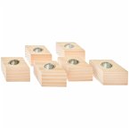 Mini Kerzenhalter Würfel, 3 x 3 x 3 cm, 4 Stück, FSC 100% Mini Kerzenhalter Würfel, 3 x 3 x 3 cm, 4 Stück, FSC 100%