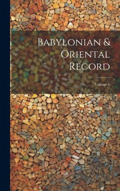 Cover Babylonian & Oriental Record; Volume 6