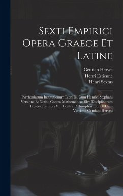 Cover Sexti Empirici Opera Graece Et Latine