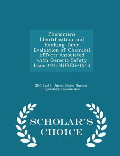 Phenomena Identification and Ranking Table Evaluation of Chemical Effects Associated with Generic Safety Issue 191
