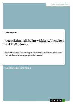 Jugendkriminalität. Entwicklung, Ursachen und Maßnahmen Jugendkriminalität. Entwicklung, Ursachen und Maßnahmen