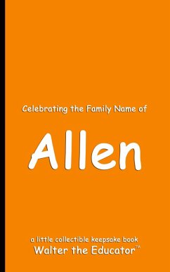 Cover Celebrating the Family Name of Allen