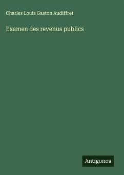 Cover Examen des revenus publics