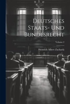 Cover Deutsches Staats- Und Bundesrecht; Volume 2