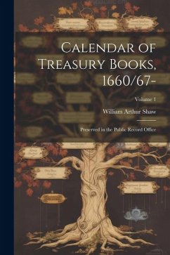 Cover Calendar of Treasury Books, 1660/67-