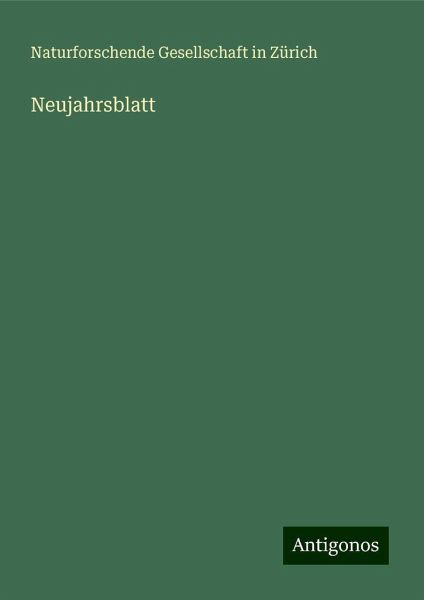 Neujahrsblatt Neujahrsblatt