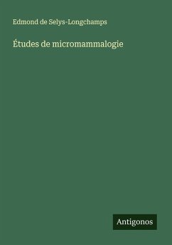 Cover Études de micromammalogie