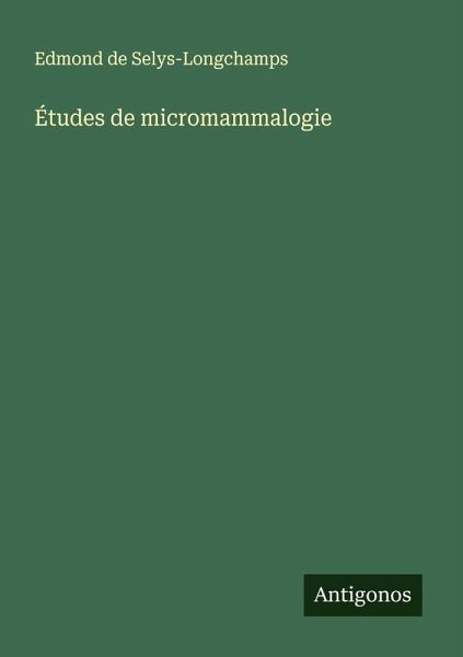 Études de micromammalogie