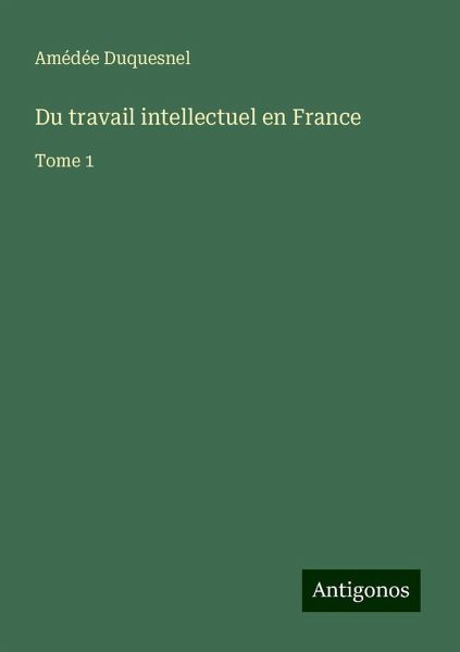 Du travail intellectuel en France
