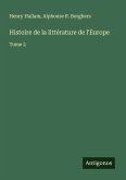 Histoire de la littérature de l'Europe