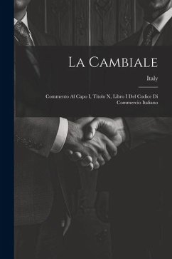 La Cambiale: Commento Al Capo I, Titolo X, Libro I Del Codice Di Commercio Italiano