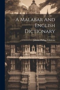 Cover A Malabar And English Dictionary