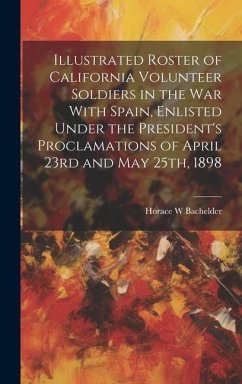 Cover Illustrated Roster of California Volunteer Soldiers in the war With Spain, Enlisted Under the President's Proclamations of April 23rd and May 25th, 18
