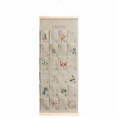 Cover Stickpackung Gezählter Kreuzstich, Adventskalender mit Taschen, 30 x 77 cm