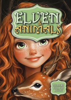 Cover Elven and Animals Coloring Book for Adults