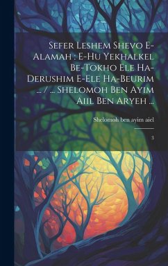 Cover Sefer Leshem shevo e-alamah: e-hu yekhalkel be-tokho ele ha-derushim e-ele ha-beurim ... / ... Shelomoh ben ayim aiil ben Aryeh ...: 3