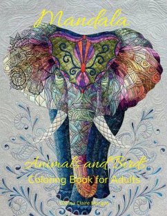 Cover Mandala Animals and Birds Coloring Book for Adults