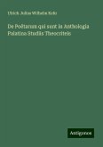 De Po¿tarum qui sunt in Anthologia Palatina Studiis Theocriteis