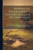 Memoria Sul Ristabilimento E Coltura De' Boschi Del Genovesato: Breve Istruzione Sulla Raccolta Ed Uso Di Alcune Sostanze Resinose Della Melesa, E Pin