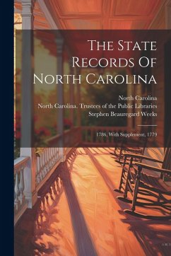 Cover The State Records Of North Carolina: 1786, With Supplement, 1779