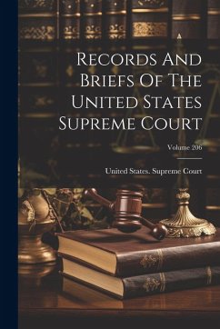 Cover Records And Briefs Of The United States Supreme Court; Volume 206