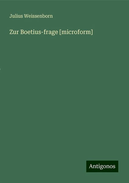 Zur Boetius-frage [microform]
