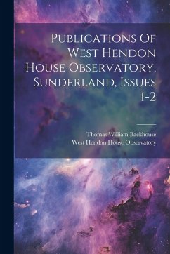 Cover Publications Of West Hendon House Observatory, Sunderland, Issues 1-2