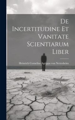 Cover De Incertitudine Et Vanitate Scientiarum Liber