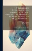 Tables for the Determination of Minerals by Physical Properties Ascertainable With the Aid of a Few Field Instruments; Based On the System of Albin We Tables for the Determination of Minerals by Physical Properties Ascertainable With the Aid of a Few Field Instruments; Based On the System of Albin We