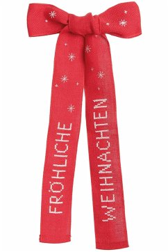 Stickpackung Gezählter Kreuzstich, Schleife Fröhliche Weihnachten Stickpackung Gezählter Kreuzstich, Schleife Fröhliche Weihnachten