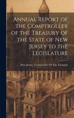 Cover Annual Report of the Comptroller of the Treasury of the State of New Jersey to the Legislature