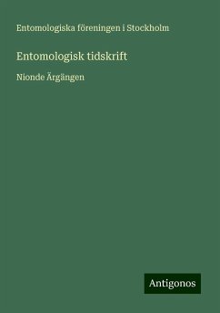 Entomologisk tidskrift - Stockholm, Entomologiska föreningen i