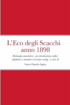 Cover L'Eco degli Scacchi anno 1898