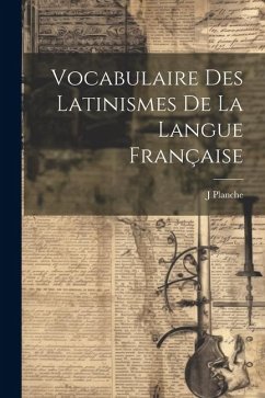 Cover Vocabulaire Des Latinismes De La Langue Française