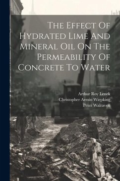 Cover The Effect Of Hydrated Lime And Mineral Oil On The Permeability Of Concrete To Water
