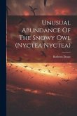 Unusual Abundance Of The Snowy Owl (nyctea Nyctea) Unusual Abundance Of The Snowy Owl (nyctea Nyctea)