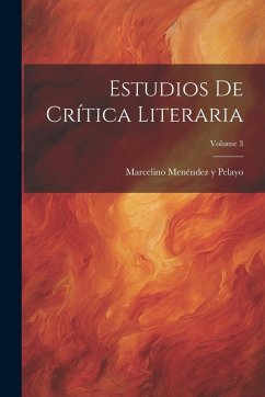 Cover Estudios De Crítica Literaria; Volume 3