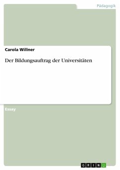 Cover Der Bildungsauftrag der Universitäten