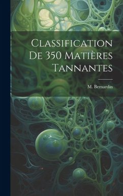 Cover Classification de 350 Matières Tannantes