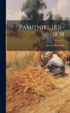 Pamitniki, 1831-1838 Pamitniki, 1831-1838