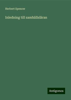 Inledning till samhällsläran - Spencer, Herbert