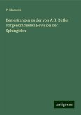 Bemerkungen zu der von A.G. Butler vorgenommenen Revision der Sphingiden