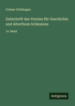 Cover Zeitschrift des Vereins für Geschichte und Alterthum Schlesiens