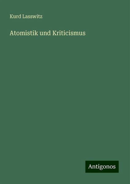 Atomistik und Kriticismus