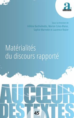 Cover Matérialités du discours rapporté